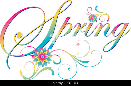 Bannière printemps coloré Banque D'Images