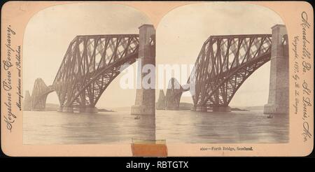 -Groupe de 7 Stéréogramme Vue sur le pont du Forth, Queensferry, Écosse- Banque D'Images