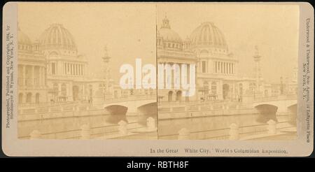 -Groupe de 66 Stéréogramme Vues de la Foire mondiale de Chicago 1893 et Columbian Exposition- Banque D'Images