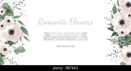 Fleurs de Printemps fleurs avec bannière sur arrière-plan de conception de bannière, flyer, Affiche, site web. Illustration de Vecteur