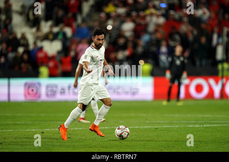 Abu Dhabi, EAU. Jan 12, 2019. 11 janvier 2019, Mohammed bin Zayed Stadium, Abu Dhabi, Émirats arabes unis ; déroulées d football, Philippines et Chine ; Manuel Ott de Philippines : Action Crédit Plus Sport Images/Alamy Live News Banque D'Images