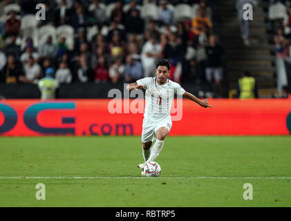 Abu Dhabi, EAU. Jan 12, 2019. 11 janvier 2019, Mohammed bin Zayed Stadium, Abu Dhabi, Émirats arabes unis ; déroulées d football, Philippines et Chine ; Daisuke Sato de Philippines : Action Crédit Plus Sport Images/Alamy Live News Banque D'Images