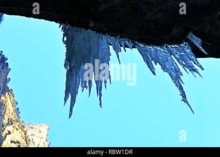 Jiaozuo, Jiaozuo, Chine. Jan 12, 2019. Jiaozuo, CHINE-Hiver paysage de Montagne Yuntai, Jiaozuo dans ChinaÃ centrale¢â€ province de Henan. Crédit : SIPA Asie/ZUMA/Alamy Fil Live News Banque D'Images