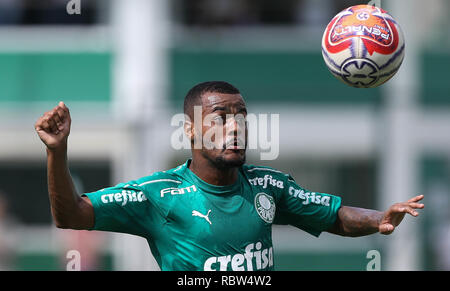 Sao Paulo, Brésil. 12 janvier, 2019. SÃO PAULO, SP - 12.01.2019 : TREINO N PALMEIRAS - Le joueur Felipe Pires, SE Palmeiras, au cours de la formation jeu contre l'équipe de Comercial de Riberião Preto, à l'Académie de football. (Photo : Cesar Greco/Fotoarena) Crédit : Foto Arena LTDA/Alamy Live News Banque D'Images