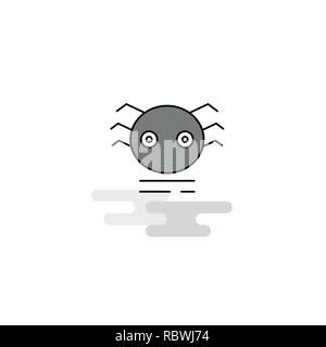 L'icône Web Spider. Ligne plate remplie de vecteur Icône Gris Illustration de Vecteur