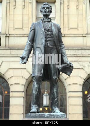 Abraham Lincoln par Max Kalish - Cleveland Municipal School District - DSC07950. Banque D'Images
