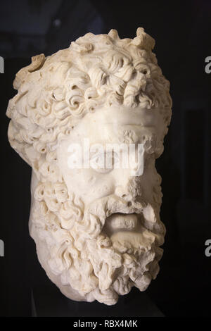 Portrait d'Hercule venant de Gightis, Musée national du Bardo, Tunis, Tunisie, Afrique Banque D'Images