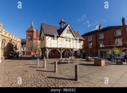 L'ancienne école de grammaire, Place de l'Église, Market Harborough, Leicestershire, Angleterre, Royaume-Uni Banque D'Images