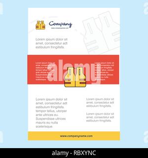 Mise en page modèle de gilet de profil desire ,rapport annuel, présentations, dépliant, brochure Vector Background Illustration de Vecteur