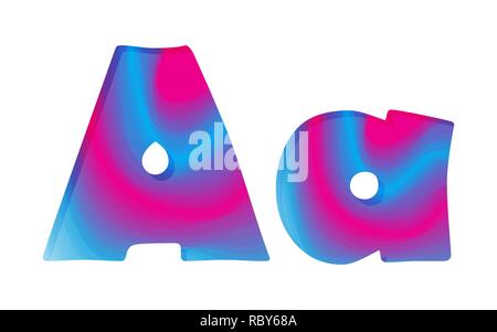 Abstract colorful lettre A. illustration vectorielle. Lettre créative un isolé. Illustration de Vecteur