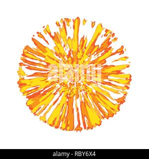 Grunge banner cercle de couleur. Vector illustration. Grunge rond forme isolée. Illustration de Vecteur