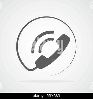 L'icône de téléphone télévision dans le style. Vector illustration. Symbole téléphone isolé sur fond clair. Illustration de Vecteur