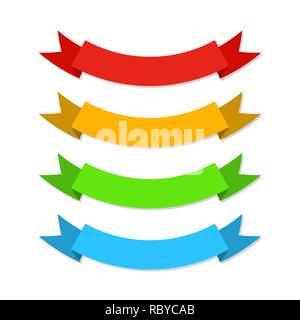 Ensemble de rubans dans télévision design. Vector illustration. Des rubans de couleur, isolé Illustration de Vecteur