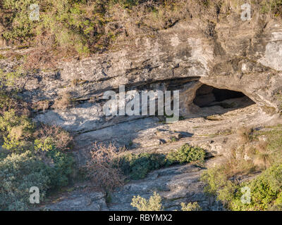 Dans la grotte de Los Goros Goros Canyon, Hueto Arriba en Alava, près de Vitoria-Gasteiz, Pays Basque, Espagne Banque D'Images