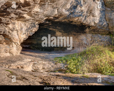 Dans la grotte de Los Goros Goros Canyon, Hueto Arriba en Alava, près de Vitoria-Gasteiz, Pays Basque, Espagne Banque D'Images