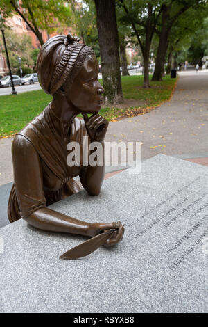 Phillys Wheatley statue dans le Boston Women's Memorial sur Commonwealth Avenue à Boston, MA Banque D'Images