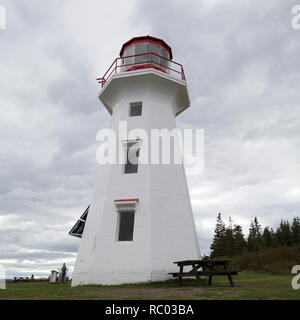 Le phare du cap Gaspé (phare de Cap-Gaspé) à Cap Gaspé dans le parc national de Forillon en Gaspésie Peninsual de Québec, Canada. Banque D'Images