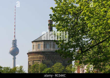 Water Tower - Wasserturm Prenzlauerberg, Berlin, Allemagne Banque D'Images