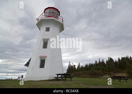 Le phare du cap Gaspé (phare de Cap-Gaspé) à Cap Gaspé dans le parc national de Forillon en Gaspésie Peninsual de Québec, Canada. Banque D'Images