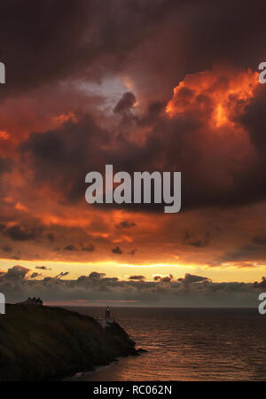 Phare Baily, Dublin Howth Banque D'Images