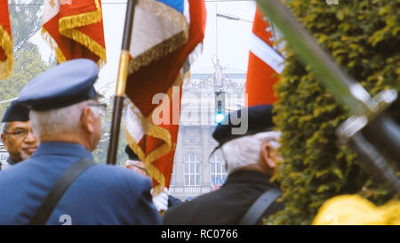 STRASBOURG, FRANCE - Le 8 mai 2017 : cérémonie pour marquer des alliés de l'Ouest Deux victoire en Europe de l'armistice marquant le 72e anniversaire de la victoire sur l'Allemagne nazie en 1945 - Banque D'Images