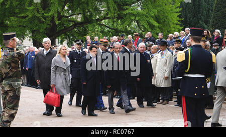 STRASBOURG, FRANCE - Le 8 mai 2017 : cérémonie pour marquer des alliés de l'Ouest Deux victoire en Europe de l'armistice marquant le 72e anniversaire de la victoire sur l'Allemagne nazie en 1945 - Banque D'Images