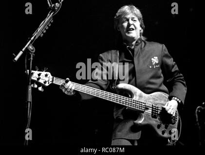 Paul McCartney en concert à l'Centrum à Worcester, MA USA 1990 photo de Bill belknap Banque D'Images