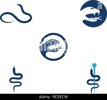 Icône Caduceus serpent vector illustration design Illustration de Vecteur