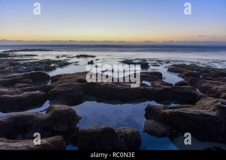 Soleil panoramique pittoresque paysage de La Jolla Shores et lointain océan pacifique de San Diego, Californie Banque D'Images