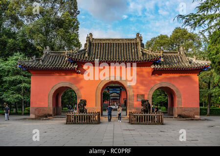 CHENGDU, CHINE - Septembre 25 : Vue de l'architecture chinoise traditionnelle à l'ancienne No 88 Jitai Wu street, un célèbre Old street et destination touristique populaire o Banque D'Images