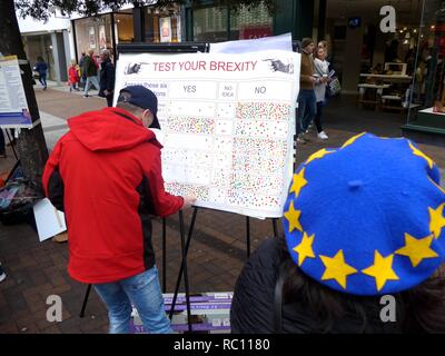 Tester votre Brexity à Kingston upon Thames - janvier 2019. Banque D'Images