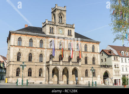 L'hôtel de ville de Weimar, un jour ensoleillé Banque D'Images