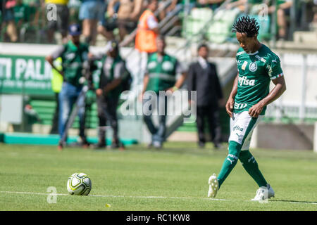 Sao Paulo, Brésil. 13 janvier 2019. SÃO PAULO, SP - 13.01.2019 : AMIGOS DO ZÉ ROBERTO X PALMEIRAS - Zé Roberto commence la partie des Amis de Zé x Palmerias tout le temps. Soiree de fonctionnaire de Zé Roberto. Ze Roberto par revaldo portugais, joué pour le Bayern Munich, le Bayer Leverkusen, Real Madrid, Grêmio et Palmeiras. Il a joué plus de 80 fois pour l'équipe nationale brésilienne. L'ancien joueur est actuellement conseiller technique à Palmeiras. Le match joué à Allianz Park, zone ouest de São Paulo ce dimanche (13). Crédit : Foto Arena LTDA/Alamy Live News Crédit : Foto Arena LTDA/Alamy Live New Banque D'Images