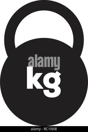 Icône Kettlebell graphic design template vector isolated Illustration de Vecteur