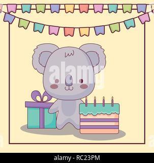 Joyeux Anniversaire Koala Image Vectorielle Stock Alamy