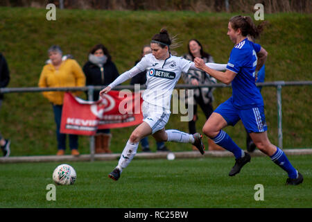 Swansea City Chers Cardiff City hôte Femmes dans le Women's Welsh Premier League à Llandarcy Academy of Sport. Lewis Mitchell/YCPD. Banque D'Images