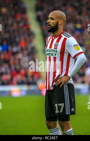 12 janvier 2019, Bramall Lane, Sheffield, Angleterre ; Sky Bet Championship, Sheffield United vs Queens Park Rangers ; David McGoldrick (17) de Sheffield United Credit : Craig Milner/News Images images Ligue de football anglais sont soumis à licence DataCo Banque D'Images