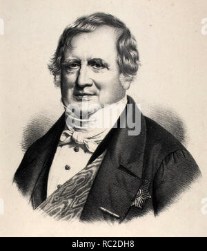 Le comte Adam Wilhelm Moltke (1785 - 1864) Le Premier Ministre du Danemark de 1848 à 1852. Banque D'Images