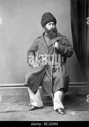 Sher Ali Khan (1825 - 1879), Émir de l'Afghanistan de 1863 à 1866 et de 1868 jusqu'à sa mort en 1879, fondateur de la dynastie Barakzai en Afghanistan. Banque D'Images