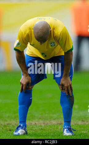 FIFA WM Stadion Dortmund, Allemagne 27.6.2006, Coupe du Monde de la FIFA, Allemagne 2006, série de 16, le Brésil contre le Ghana 3:0 --- ROBERTO CARLOS (BRA) Banque D'Images