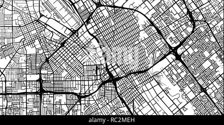 Vecteur urbain plan de la ville de SanJose, Californie, États-Unis d'Amérique Illustration de Vecteur