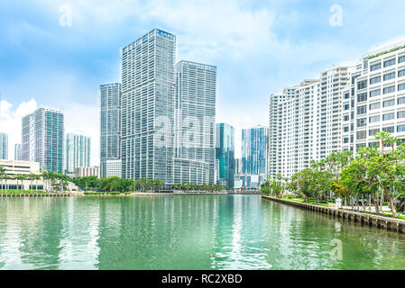 Miami, USA - jun 10, 2018 : les principaux édifices Brickell à Miami Downtown Banque D'Images