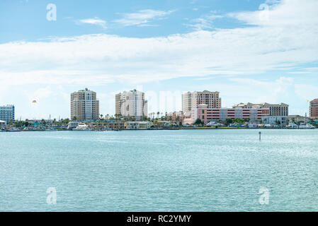 Clearwater, États-Unis - jun 15, 2018 : Avis de bâtiments et marina à Clearwater en Floride Banque D'Images