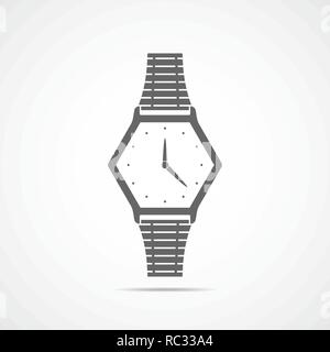 L'icône montre-bracelet dans télévision design. Vector illustration. L'icône montre-bracelet gris isolé sur fond clair. Illustration de Vecteur