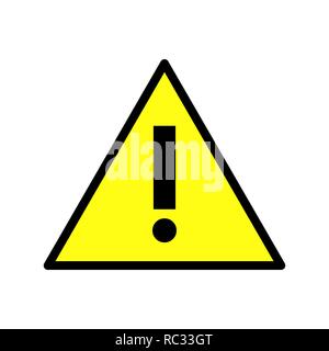 Avertissement Danger sign. Vector illustration. Triangle d'avertissement avec signe d'exclamation. Illustration de Vecteur