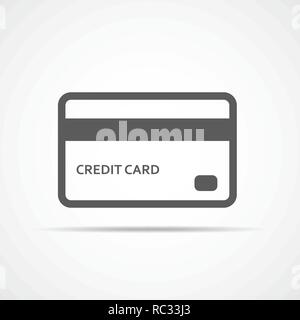 L'icône de carte de crédit. Vector illustration. Carte de crédit bancaire dans télévision design. Illustration de Vecteur