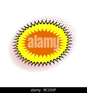 Bulle de bande dessinée colorée en version plate. Vector illustration. Comic speech bubble, sur fond blanc. Illustration de Vecteur