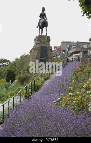 Royal Scots greys Boer War Monument de Princes Street Gardens, Édimbourg, capitale de l'Ecosse Banque D'Images