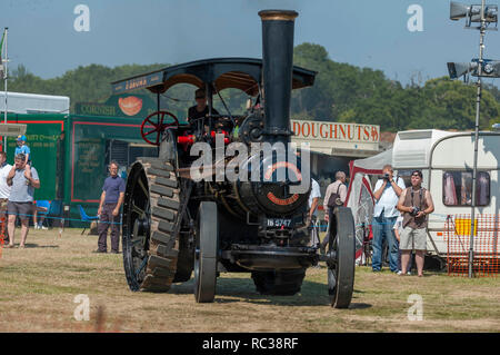 Le moteur à traction Vintage Rallye vapeur Preston, Kent, Angleterre Banque D'Images