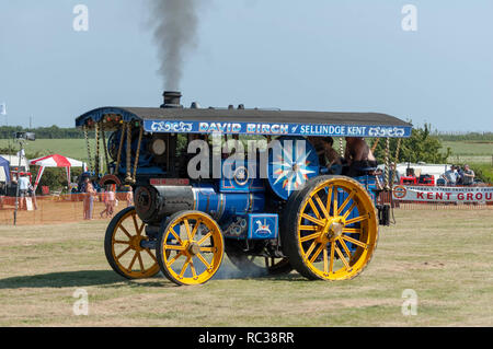 Le moteur à traction Vintage Rallye vapeur Preston, Kent, Angleterre Banque D'Images